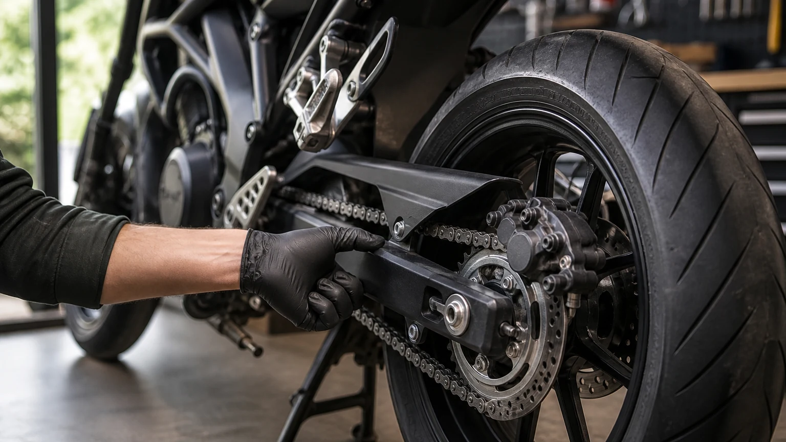 Entretenir une moto de loisir entre deux sorties : 7 vérifications essentielles — controle roue arriere